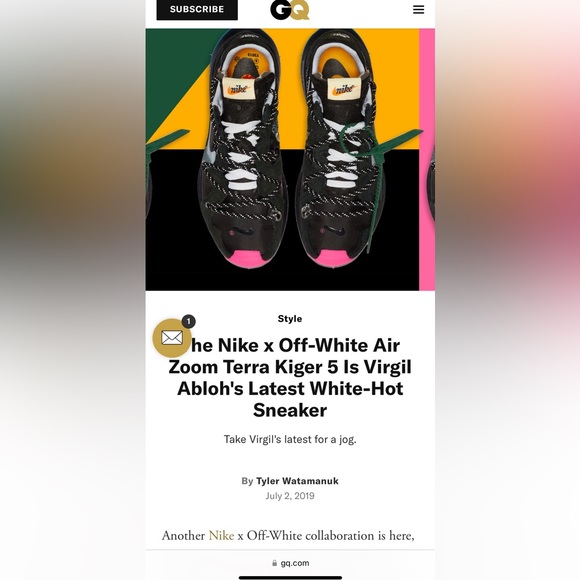 Nike Off-White zoom terra sneakers women’s 9 - Picture 7 of 10